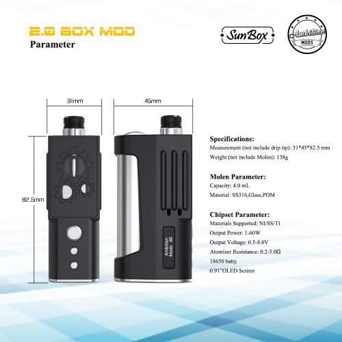 2.0 box mod by Ambition Mods and Sunbox